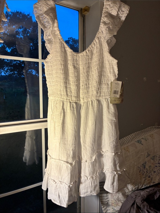 Lily Rose Dresses & Skirts - Lily Rose NWT White Ruffled Cotton Sundress XL